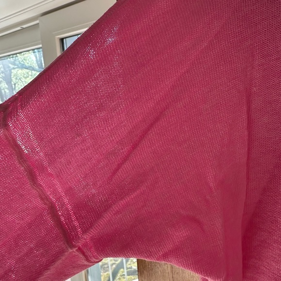 J.Crew linen neon pink beach sweater with pocket new with tags size XL - Picture 9 of 12